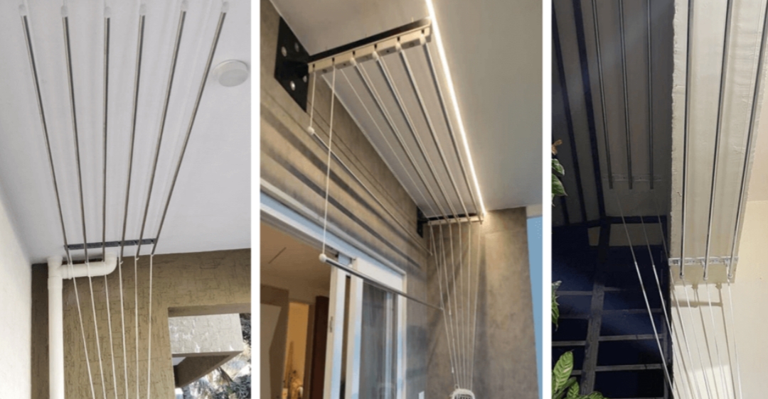 Space Efficient Cloth Hangers - Modern Design for Balcony